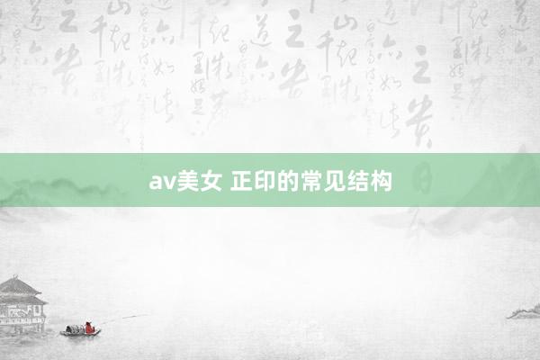 av美女 正印的常见结构