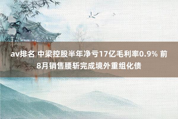 av排名 中梁控股半年净亏17亿毛利率0.9% 前8月销售腰斩完成境外重组化债