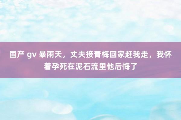 国产 gv 暴雨天，丈夫接青梅回家赶我走，我怀着孕死在泥石流里他后悔了