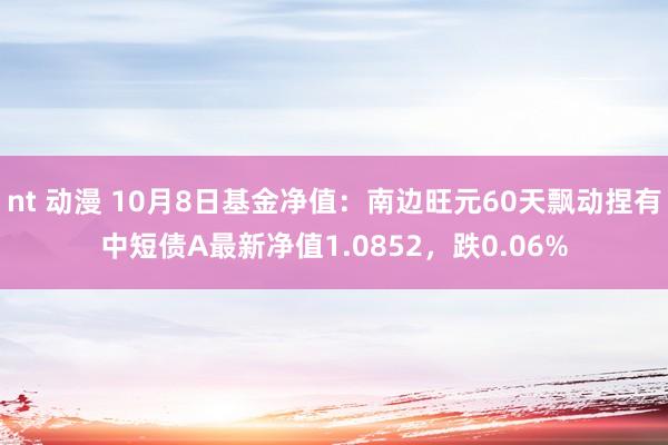 nt 动漫 10月8日基金净值：南边旺元60天飘动捏有中短债A最新净值1.0852，跌0.06%