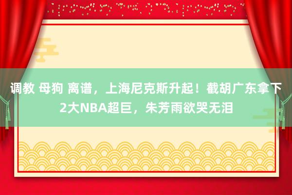 调教 母狗 离谱，上海尼克斯升起！截胡广东拿下2大NBA超巨，朱芳雨欲哭无泪