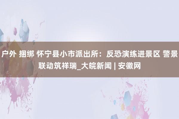 户外 捆绑 怀宁县小市派出所：反恐演练进景区 警景联动筑祥瑞_大皖新闻 | 安徽网