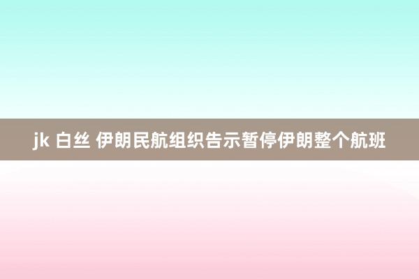 jk 白丝 伊朗民航组织告示暂停伊朗整个航班