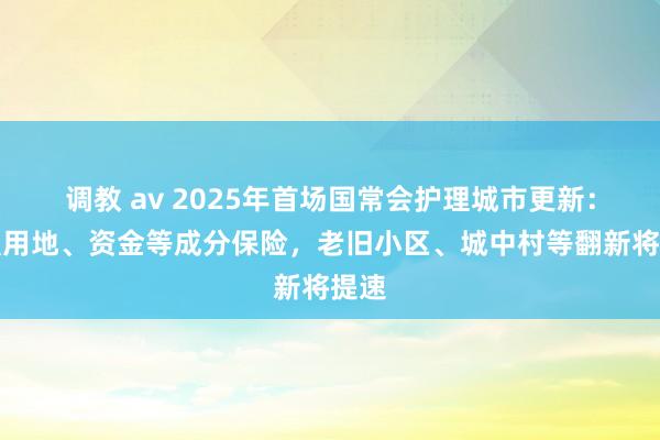 调教 av 2025年首场国常会护理城市更新：加强用地、资金等成分保险，老旧小区、城中村等翻新将提速