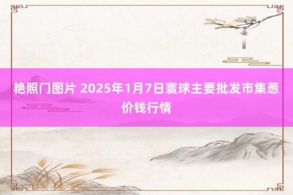 艳照门图片 2025年1月7日寰球主要批发市集葱价钱行情