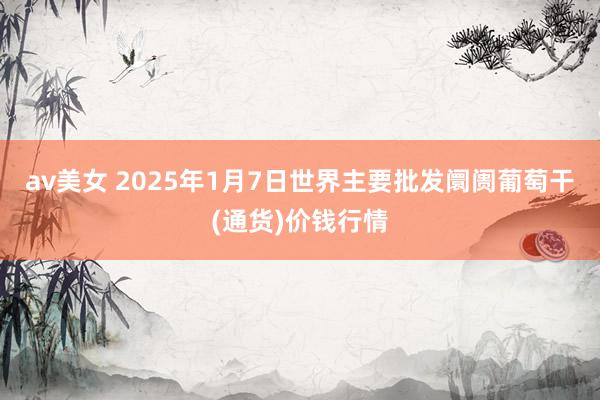 av美女 2025年1月7日世界主要批发阛阓葡萄干(通货)价钱行情