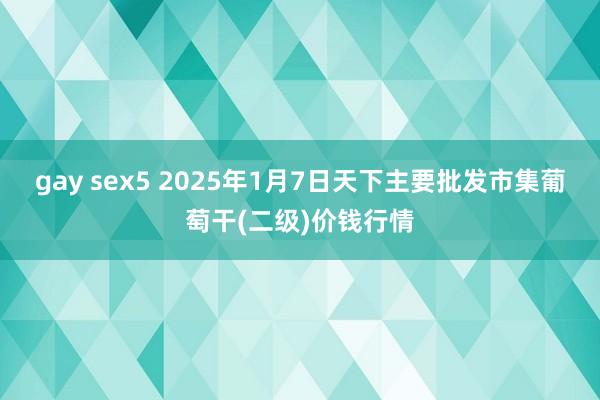 gay sex5 2025年1月7日天下主要批发市集葡萄干(二级)价钱行情