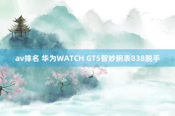 av排名 华为WATCH GT5智妙腕表838脱手